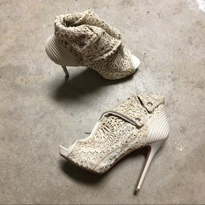 Authentic Laser-cut Alexander McQueen Booties